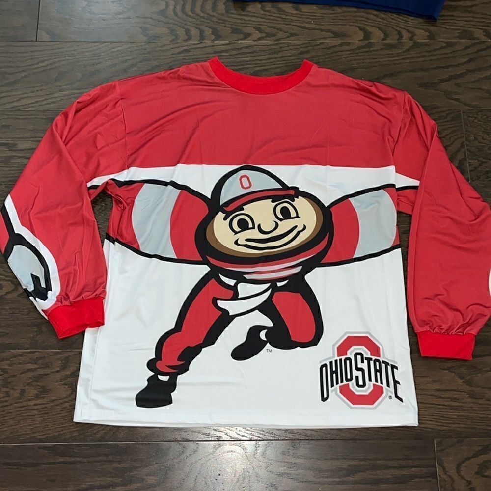 Keith Byars Sportswear Ohio State Buckeyes-Fan in the Stands LS Shirt XL Brutus